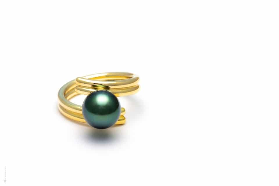 Ring aus Gold 750 mit Tahiti-Perle