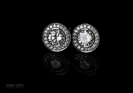 Edelsteinfassen Brillant-Ohrstecker aus Platin 950