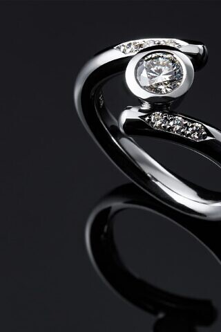 Edelsteinfassen - Ring aus Platin 950